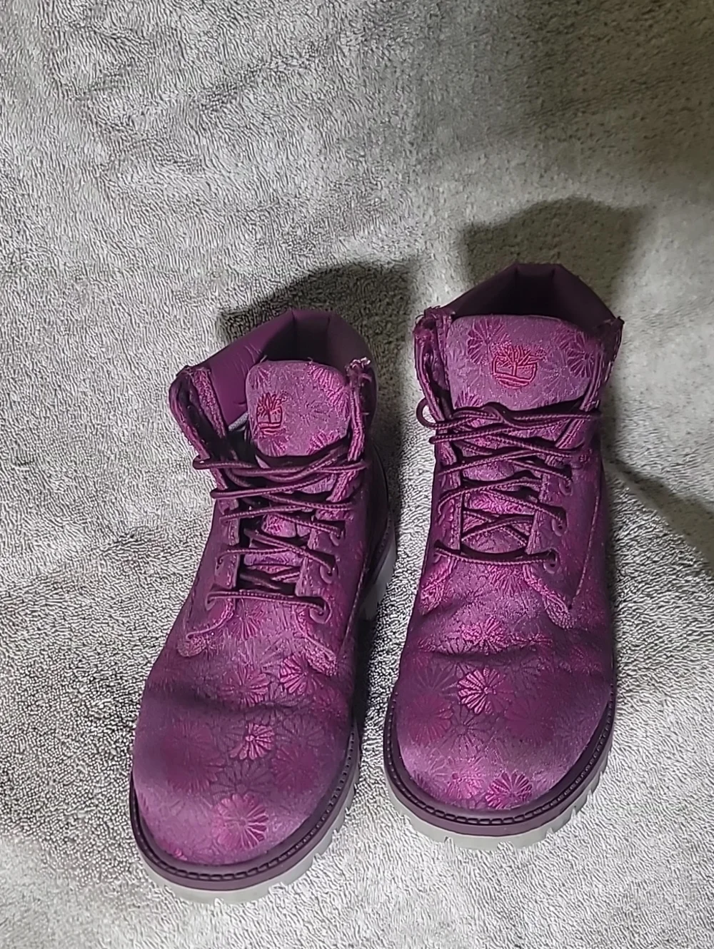 Timberland 6” premium boot, magenta floral jacquard fabric, Special release